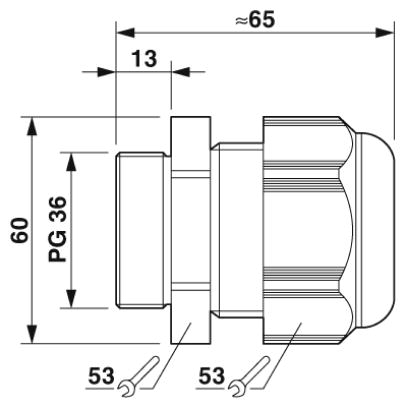 Кабельный ввод-G-INS-PG36-M68N-PNES-BK