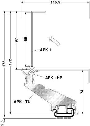 Монтажный адаптер-APK-HP 2 METER