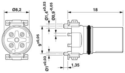 Встраиваемые разъемы-SACC-CIP-M12FSD-4P SMD R32