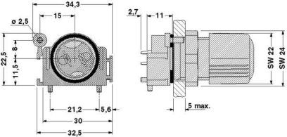 Проходная деталь-Q 1,5/2L180/11KU-DSI