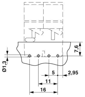 Разъем печатной платы-HSCH 2,5-2U-TTTT 9005