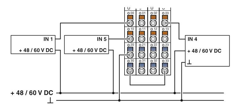 Модуль ввода-вывода-AXL F DI8/2 48/60DC 1F