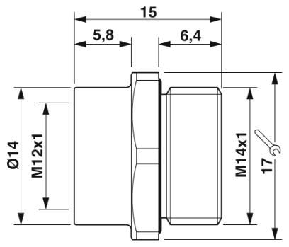 Крепежный резьбовой элемент корпуса-SACC-DSIV-M12-NUT-9 THR