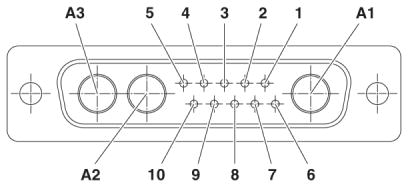 Комбинированная контактная вставка D-SUB-VS-25-ST-DSUB-3P-10S