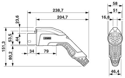 Зарядный кабель AC-EV-GBG3JK-1AC16A-5,0M2,5ESBK11