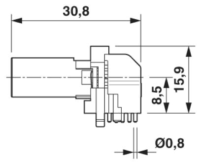 Встраиваемые разъемы-SACC-CI-M12MS-17CON-L90 SH