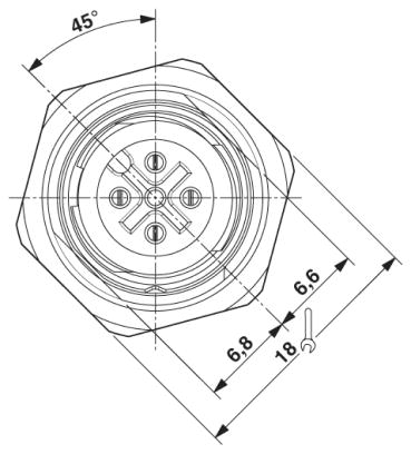 Встраиваемые разъемы-SACC-DSI-M12FS-4CON-M16 SH