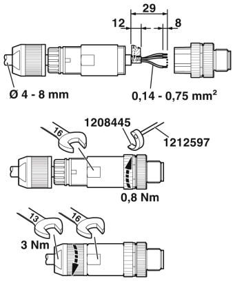 Шинный системный соединитель-SACC-M12MSB-2PL SH PB