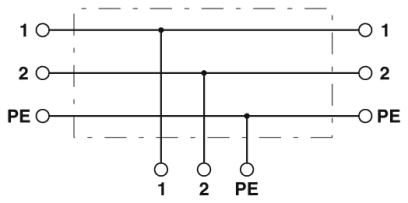 Т-распределитель-QPD T 2PE1,5 3X8-13 BK