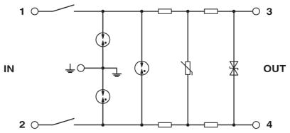 Устройство защиты от перенапряжений-TT-ST-M-2-PE-24DC