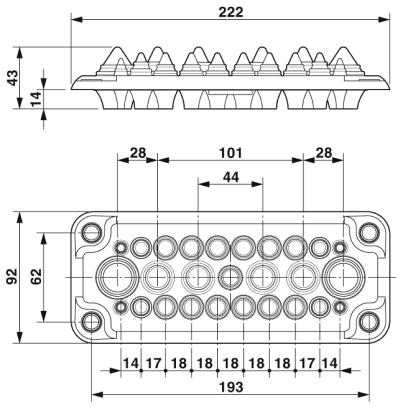 Панель кабельных вводов-MC-25/27-MULTI-67-PV-LG