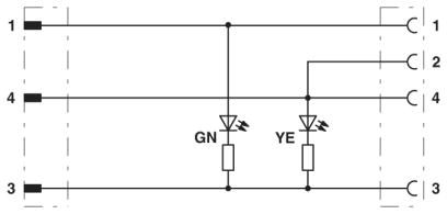 Кабель для датчика / исполнительного элемента-SAC-3P-M12MS/0,6-PUR/M12FR-2LB