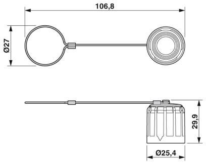 Защитный колпачок-QPD QSK BK 3/4X1,5 FS