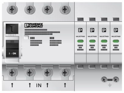 Разрядник для защиты от импульсных перенапряжений, тип 2-VAL-CP-RCD-3S/40/0.03