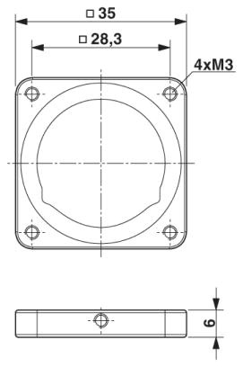 Четырехгранный монтажный фланец-RF-Z0003