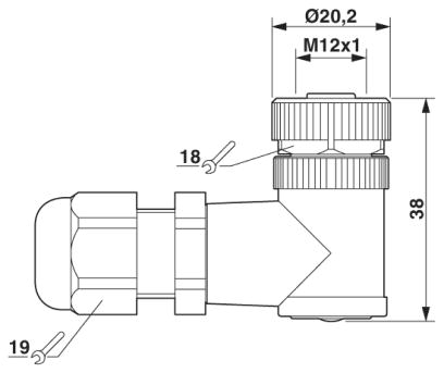 Разъем-SACC-M12FR-5CON-PG9-M SKIN