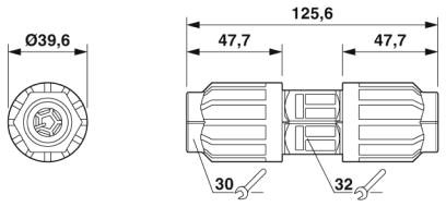 Кабельный соединитель-QPD C 4PE6,0 2X9-14 BK