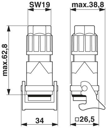 Разъем-HC-A3-STQ1,5-KML-G-PA