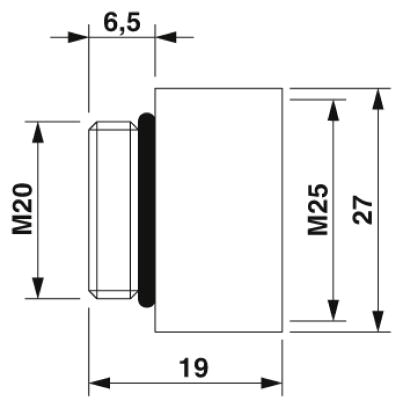 Переходник-ENLAR-M-KV-M20/M25