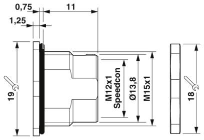 Крепежный резьбовой элемент корпуса-SACC-BP-F-M12/M15-6-SMD SCO
