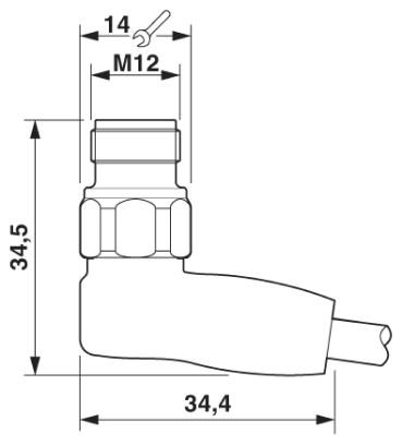Кабель для датчика / исполнительного элемента-SAC-4P-M12MR/3,0-600 HD