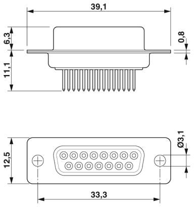 Контактная вставка D-SUB-CUC-DSI-J1STZ-S/DSLSC15