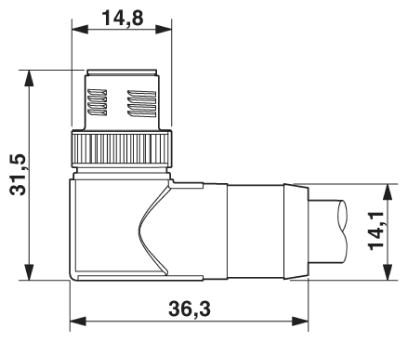 Кабель для датчика / исполнительного элемента-SAC-12P-MR/10,0-35T SH SCO