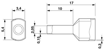 Кабельный наконечник-AI-TWIN 2X 1-10 RD