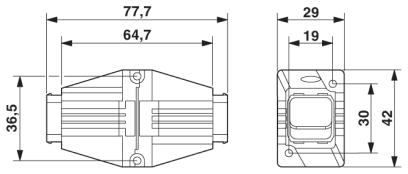 Кабельный разъем RJ45-VS-PPC-J-1-RJ45-MNBK