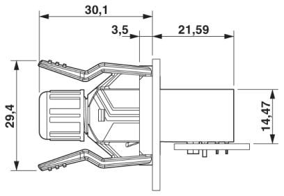 Монтажные рамы-VS-08-A-RJ45/LP-1-IP 20