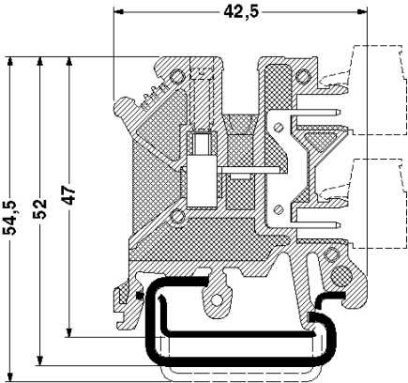Проходные клеммы-UK 3-MSTB-5,08