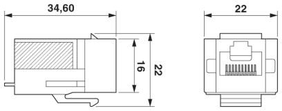 Гнездовая вставка для RJ45-VS-08-BU-RJ45-5/BU