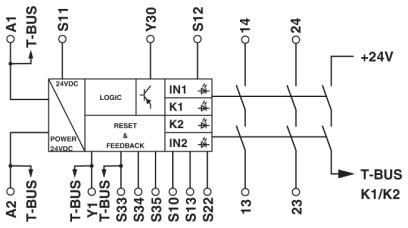 Реле безопасности-PSR-SPP-24DC/SDC4/2X1/B