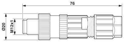 Соединительный оптоволоконный кабель-FOC-HCS-GI-1005/M12-C/M12-C/1
