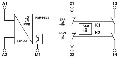 Реле сопряжения-PSR-PS20-1NO-1NC-24DC-SC