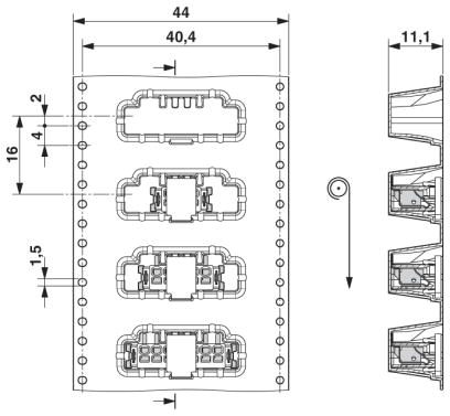 Клеммные блоки для печатного монтажа-PTSM 0,5/ 2-2,5-V SMD WH R44