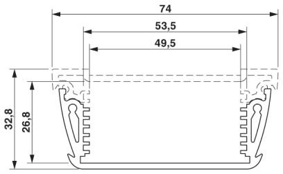 Корпус для электроники-HC-ALU 6-53,5 PROFILE 200