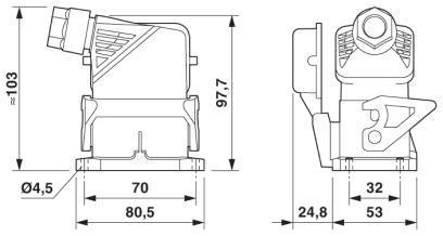 Комплект вставных соединителей-HC-EVO-B06PT-BWSC-HL-M20-PLRBK