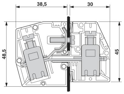 Проходная клемма-HDFK 25-DP-PE