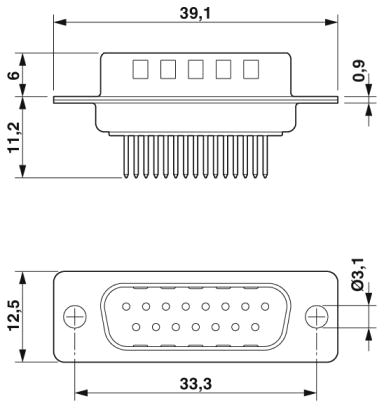 Контактная вставка D-SUB-CUC-DSI-C1STZ-S/DSLSC15