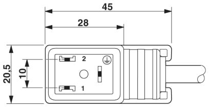 Кабель для датчика / исполнительного элемента-SAC-3P-1,5-PUR/B-1L-V