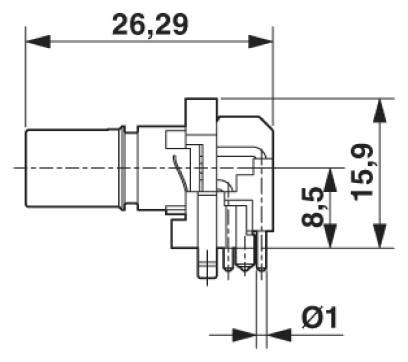 Встраиваемые разъемы-SACC-DSIV-FS-4CON-L90 SH SCO