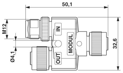 Y-разветвитель-IB L2-M ESTOP-ADAP 1/1 M12