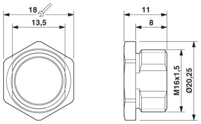Резьбовой колпачок-SACC-M16-SEALING PLUG SET