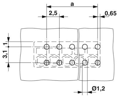 Клеммные блоки для печатного монтажа-PTSM 0,5/ 5-2,5-V THR WH R44