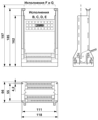 Блок для установки плат-SKBI 64/G64