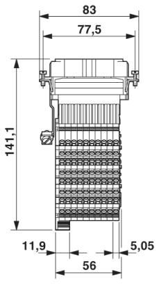 Адаптер клеммного модуля-HC-D 40-A-TWIN-PER-F