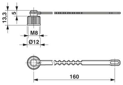 Колпачок-PROT-M 8 FS-PA-CHAIN