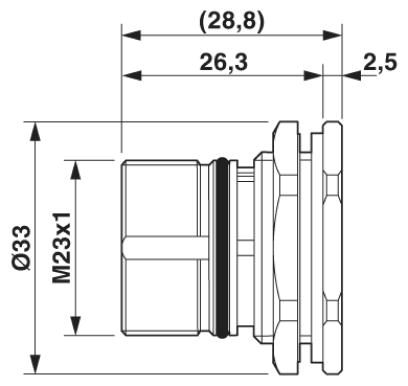 Аппаратн. соединитель, задняя стенка-CA-09P1N12HZ00