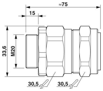 Кабельный ввод-G-ESSWU-M20-M66L-NTES-S